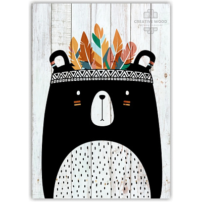 Картины KIDS - 5 Медвежонок, KIDS, Creative Wood Картины KIDS - 5 Медвежонок, KIDS, Creative Wood